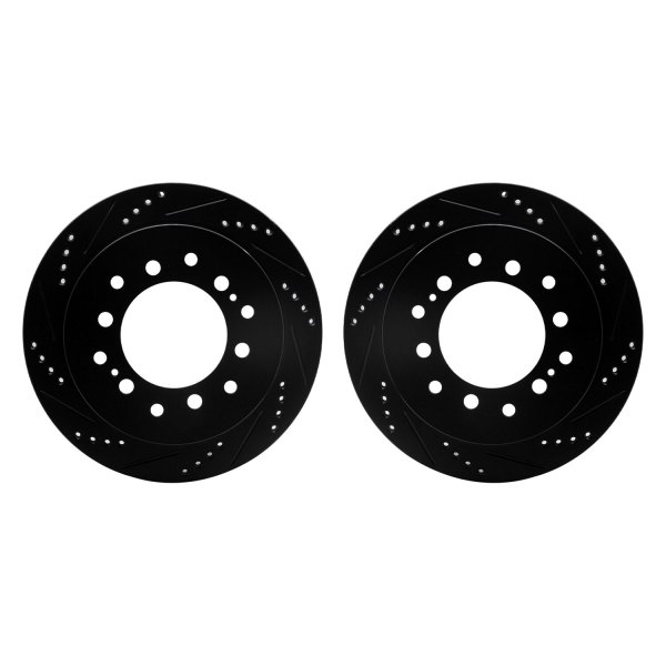 R1 Concepts® - Drilled and Slotted Rear Brake Rotor Set