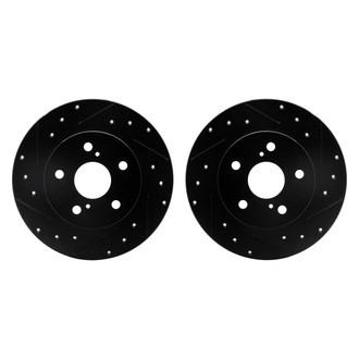 R1 Concepts® - Drilled and Slotted Rear Brake Rotor Set