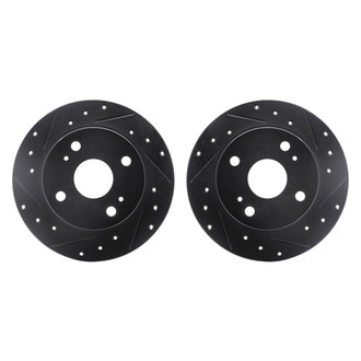 R1 Concepts® - Drilled and Slotted Rear Brake Rotor Set