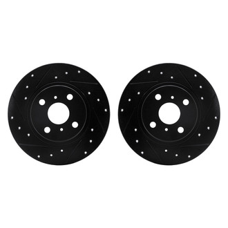 R1 Concepts® - Drilled and Slotted Rear Brake Rotor Set