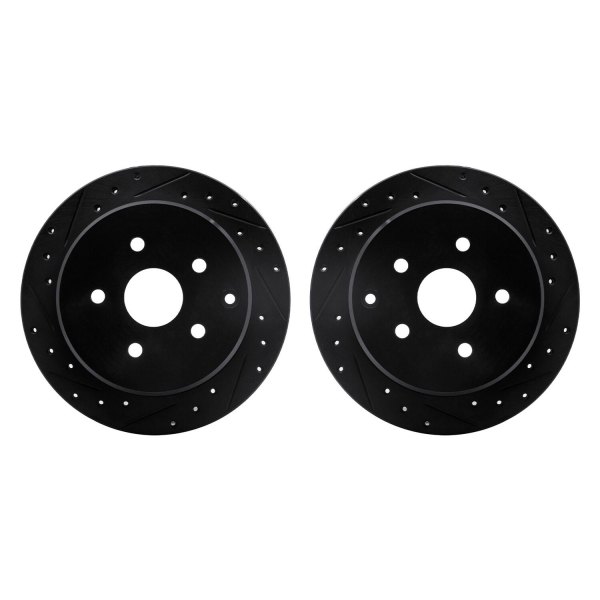 R1 Concepts® - Drilled and Slotted Rear Brake Rotor Set