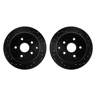 R1 Concepts® - Drilled and Slotted Rear Brake Rotor Set