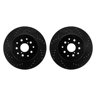 R1 Concepts® - Drilled and Slotted Rear Brake Rotor Set