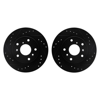 R1 Concepts® - Drilled and Slotted Front Brake Rotor Set
