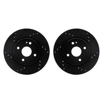 R1 Concepts® - Drilled and Slotted Front Brake Rotor Set