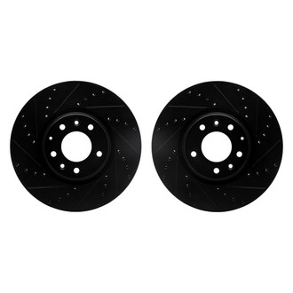R1 Concepts® - Drilled and Slotted Front Brake Rotor Set