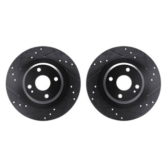 R1 Concepts® - Drilled and Slotted Rear Brake Rotor Set