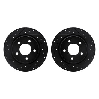 R1 Concepts® - Drilled and Slotted Rear Brake Rotor Set