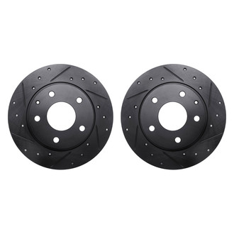 R1 Concepts® - eLINE Series™ Drilled and Slotted Rear Brake Rotor Set