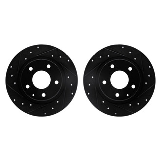 R1 Concepts® - Drilled and Slotted Rear Brake Rotor Set