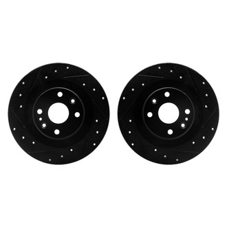 R1 Concepts® - Drilled and Slotted Rear Brake Rotor Set