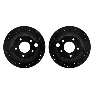R1 Concepts® - Drilled and Slotted Rear Brake Rotor Set