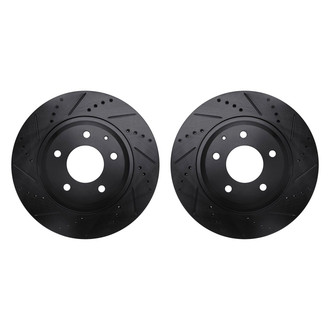 R1 Concepts® - Drilled and Slotted Rear Brake Rotor Set