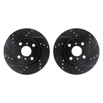 R1 Concepts® - Drilled and Slotted Front Brake Rotor Set