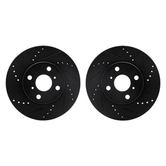 R1 Concepts® - Drilled and Slotted Front Brake Rotor Set