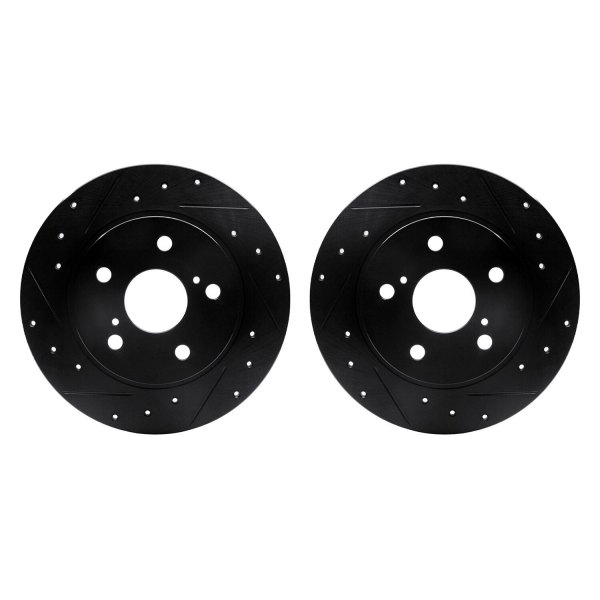 R1 Concepts® - Drilled and Slotted Rear Brake Rotor Set