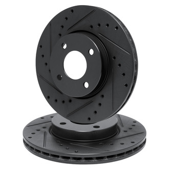 R1 Concepts® - Drilled and Slotted Front Brake Rotor Set