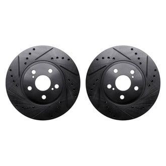 R1 Concepts® - Drilled and Slotted Front Brake Rotor Set