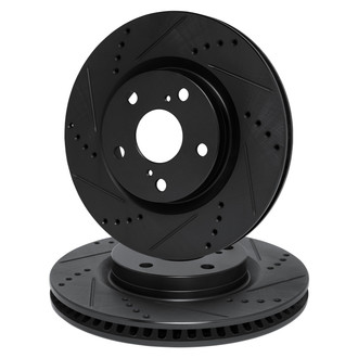 R1 Concepts® - Drilled and Slotted Front Brake Rotor Set