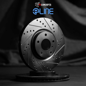 R1 Concepts® - Drilled and Slotted Rear Brake Rotor Set