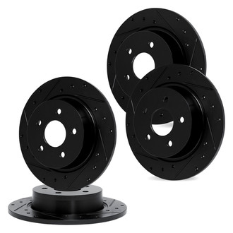 R1 Concepts® - Drilled and Slotted Front and Rear Brake Rotor Set