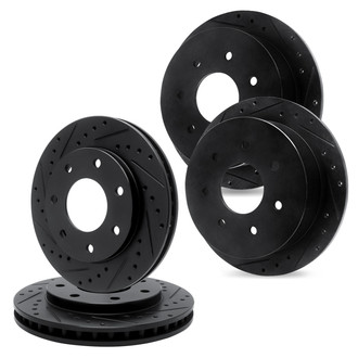 R1 Concepts® - eLINE Series™ Drilled and Slotted Front and Rear Brake Rotor Set