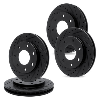 R1 Concepts® - eLINE Series™ Drilled and Slotted Front and Rear Brake Rotor Set