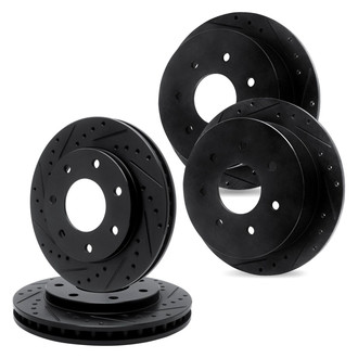 R1 Concepts® - eLINE Series™ Drilled and Slotted Front and Rear Brake Rotor Set