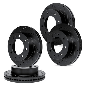R1 Concepts® - eLINE Series™ Drilled and Slotted Front and Rear Brake Rotor Set