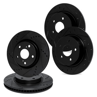 R1 Concepts® - eLINE Series™ Drilled and Slotted Front and Rear Brake Rotor Set