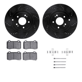 R1 Concepts® - Drilled and Slotted Rear Brake Kit with Performance Sport Pads