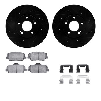 R1 Concepts® - Drilled and Slotted Brake Kit with Performance Sport Pads