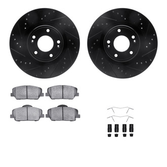 R1 Concepts® - Drilled and Slotted Front Brake Kit with Performance Sport Pads