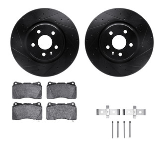 R1 Concepts® - Drilled and Slotted Front Brake Kit with Performance Sport Pads