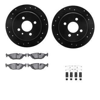 R1 Concepts® - Drilled and Slotted Rear Brake Kit with Performance Sport Pads