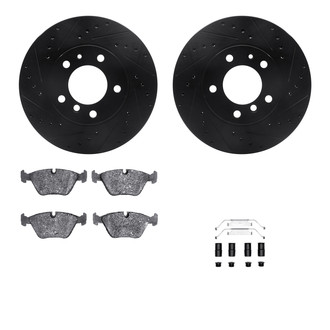 R1 Concepts® - Drilled and Slotted Front Brake Kit with Performance Sport Pads