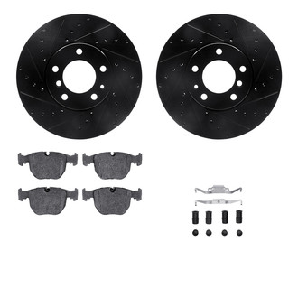 R1 Concepts® - Drilled and Slotted Front Brake Kit with Performance Sport Pads