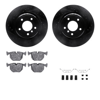 R1 Concepts® - Drilled and Slotted Rear Brake Kit with Performance Sport Pads