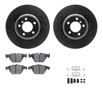 R1 Concepts® - Drilled and Slotted Front Brake Kit with Performance Sport Pads