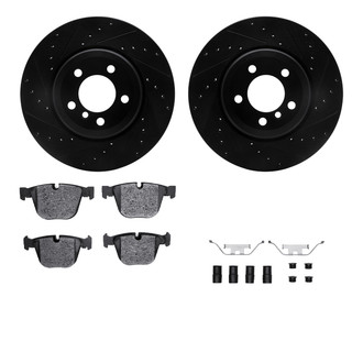 R1 Concepts® - Drilled and Slotted Rear Brake Kit with Performance Sport Pads