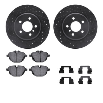 R1 Concepts® - Drilled and Slotted Rear Brake Kit with Performance Sport Pads