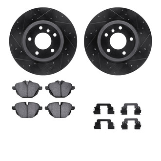 R1 Concepts® - Drilled and Slotted Rear Brake Kit with Performance Sport Pads
