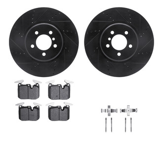 R1 Concepts® - Drilled and Slotted Front Brake Kit with Performance Sport Pads
