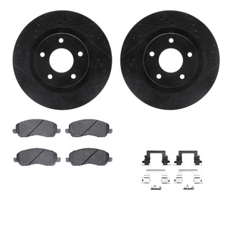 R1 Concepts® - Drilled and Slotted Brake Kit with Performance Sport Pads