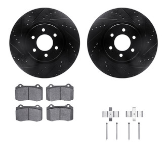 R1 Concepts® - Drilled and Slotted Brake Kit with Performance Sport Pads