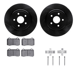 R1 Concepts® - Drilled and Slotted Rear Brake Kit with Performance Sport Pads