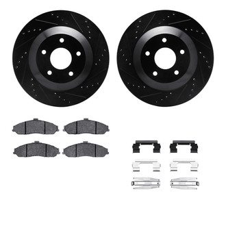 R1 Concepts® - Drilled and Slotted Front Brake Kit with Performance Sport Pads