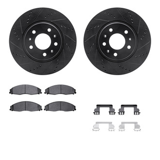 R1 Concepts® - Drilled and Slotted Front Brake Kit with Performance Sport Pads