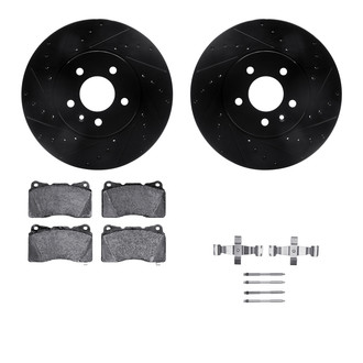 R1 Concepts® - Drilled and Slotted Front Brake Kit with Performance Sport Pads