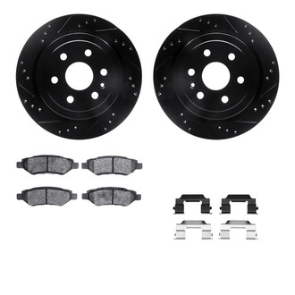 R1 Concepts® - Drilled and Slotted Brake Kit with Performance Sport Pads